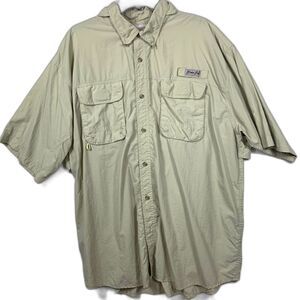 Bimini Bay Outfitters Shirt Mens 2XL Button Vented Short Sleeve Fishing Hiking